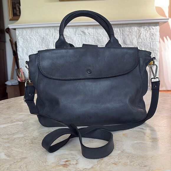 Roots Leather Large Satchel Convertible Crossbody Bag - Picture 3 of 16